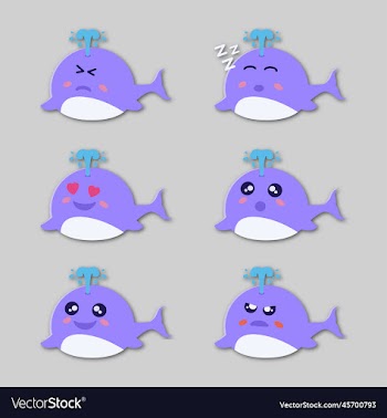 cute whale character