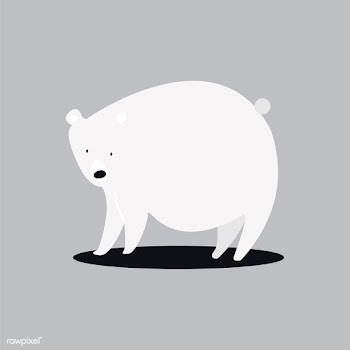 Cute white polar bear illustration | Free stock vector - 476996