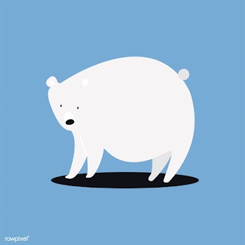 Cute white polar bear illustration | Free stock vector - 477153
