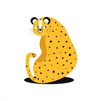 Cute wild cheetah cartoon illustration | Free stock vector - 477116