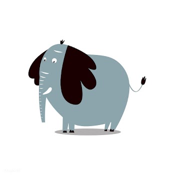 Cute wild elephant cartoon illustration | Free stock vector - 477095