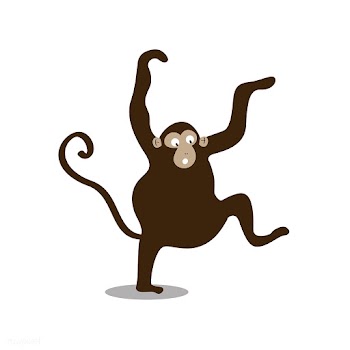 Cute wild monkey cartoon illustration | Free stock vector - 477130