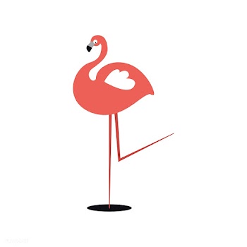 Cute wild pink flamingo cartoon illustration | Free stock vector - 477138