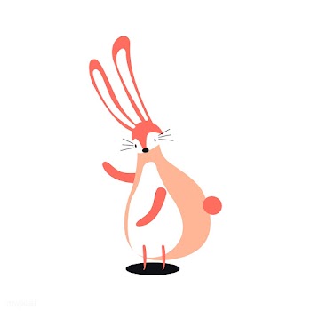 Cute wild rabbit cartoon illustration | Free stock vector - 476979