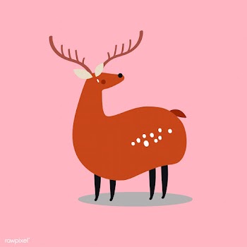 Cute wild spotted deer cartoon illustration | Free stock vector - 477141