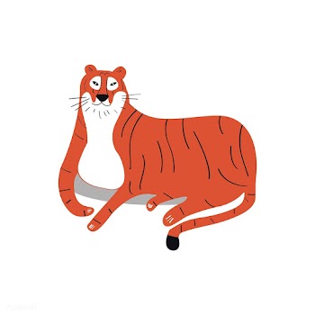 Cute wild tiger cartoon illustration | Free stock vector - 477088