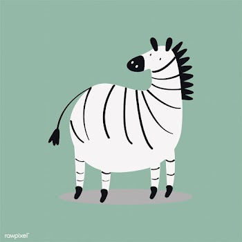 Cute wild zebra cartoon illustration | Free stock vector - 477006