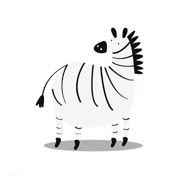 Cute wild zebra cartoon illustration | Free stock vector - 477083