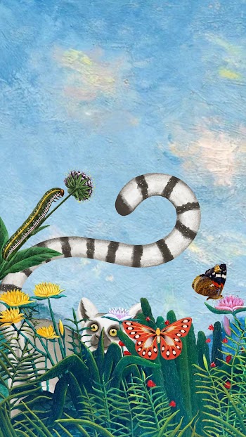 Cute wildlife blue mobile wallpaper, | Free Photo Illustration - rawpixel