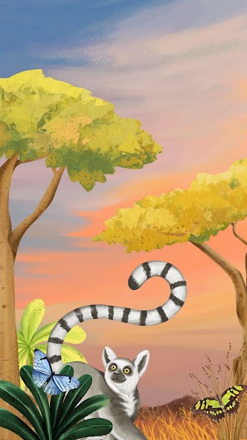 Cute wildlife gradient mobile wallpaper, | Free Photo Illustration - rawpixel