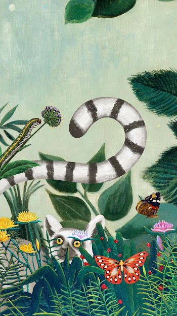 Cute wildlife green mobile wallpaper, | Free Photo Illustration - rawpixel