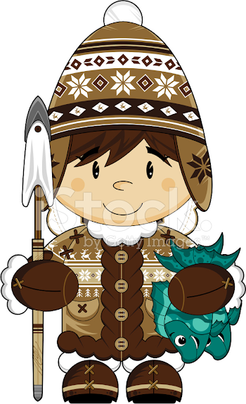 Cute Wooly Hat Inuit Fisherman Stock Vector - FreeImages.com