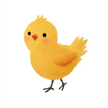 Cute Yellow Chick Cartoon Illustration Cute Yellow Chick Cartoon Illustration