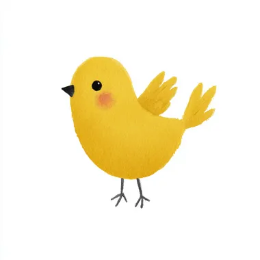 Cute Yellow Chicken Illustration Cute Yellow Chicken Illustration
