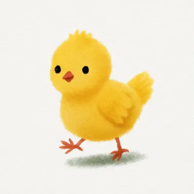 Cute Yellow Chicken Illustration for Children's Books Cute Yellow Chicken Illustration for Children's Books