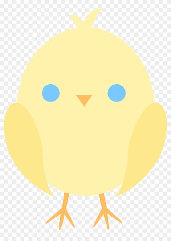 Cute Yellow Easter Chick - Baby Chick Easter Cartoon