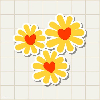 Cute yellow flower sticker design element vector | Free  vector - 2285160