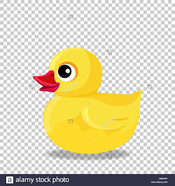 Cute yellow rubber or plastic duck toy for bath isolated on Stock ...