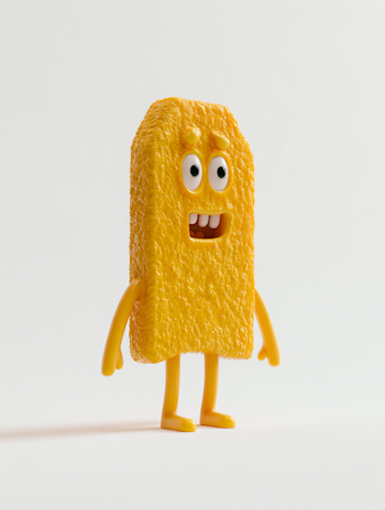 Cute Yellow SIM Card Character
