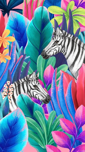 Cute zebra iPhone wallpaper, colorful | Free Photo Illustration - rawpixel