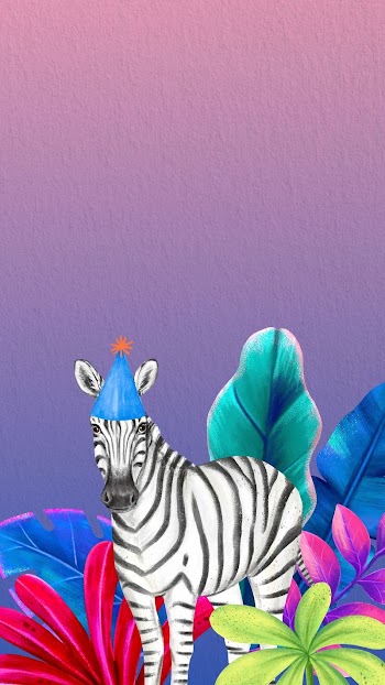 Cute zebra iPhone wallpaper, colorful | Free Photo Illustration - rawpixel