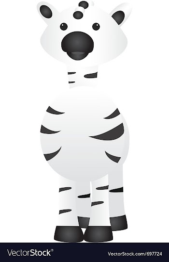 Cute zebra vector image