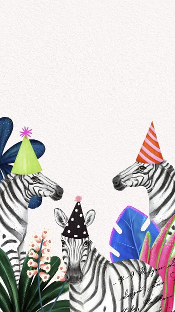 Cute zebras mobile wallpaper, white | Free Photo Illustration - rawpixel