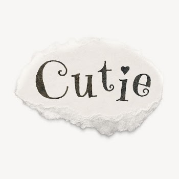 Cutie ripped paper collage element | Free PSD - rawpixel