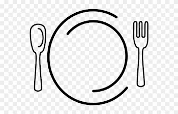 Cutlery Clipart Dinner - Food And Drink Clipart Black And White