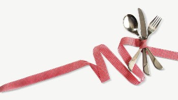 Cutlery ribbon border collage element | Free PSD - rawpixel