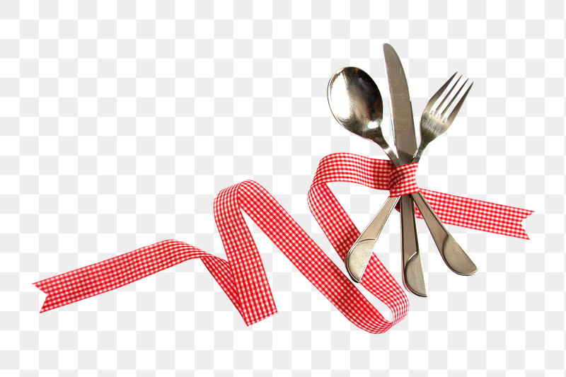 Cutlery ribbon border png sticker, | Free PNG - rawpixel