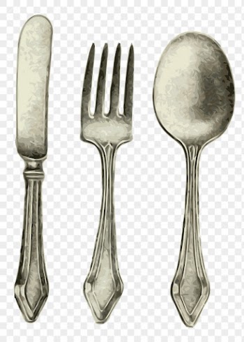 Cutlery set png sticker, vintage | Free PNG - rawpixel