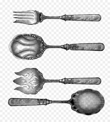 Cutlery Spoon Postage Stamps Fork Clip art - tableware 