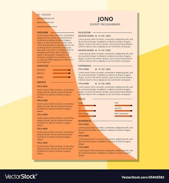 cv resume template pro orange