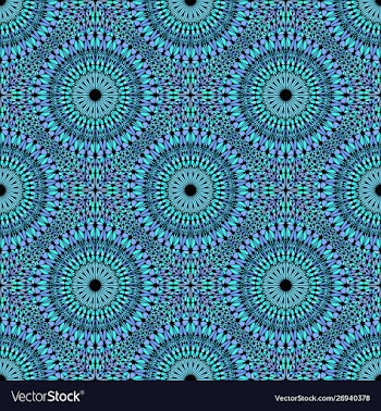 Cyan abstract bohemian flower mandala pattern vector image