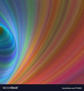 Cyan and orange abstract fractal background vector image