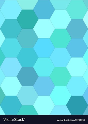 Cyan hexagon mosaic background design vector image