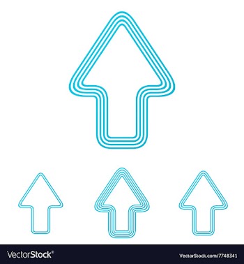 Cyan line up logo design set vector image