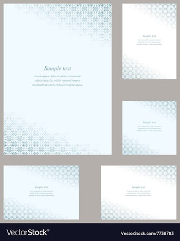 Cyan page corner design template set vector image