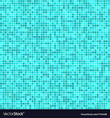 Cyan pixel mosaic background vector image