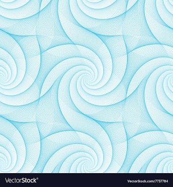 Cyan repeating fractal line pattern design vector image