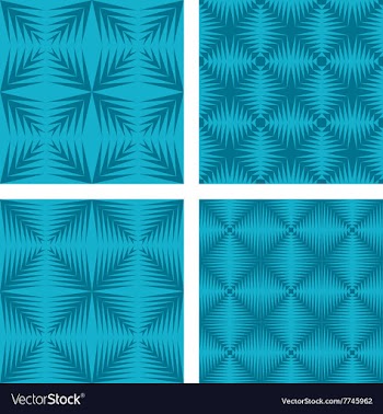 Cyan seamless pattern background set vector image