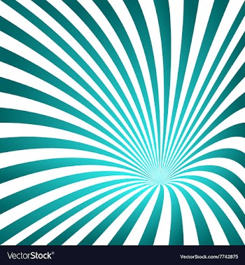 Cyan striped funnel design background vector image