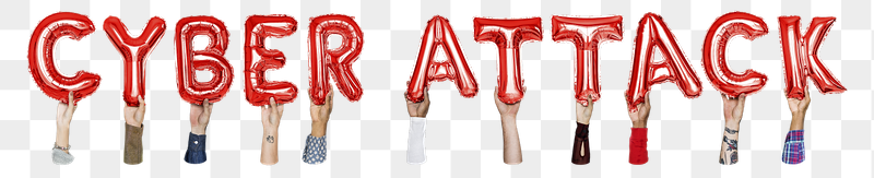 Cyber attack word png, hands | Free PNG - rawpixel