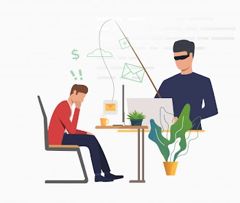 Cyber attacker hacking into email server Free Vector