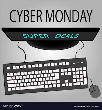 Cyber monday deals design vector image