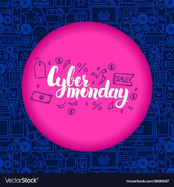  					Cyber monday poster vector image														