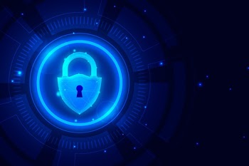 Cyber security wallpaper with futuristic elements Free Vector