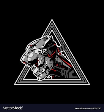 cyborg skull head