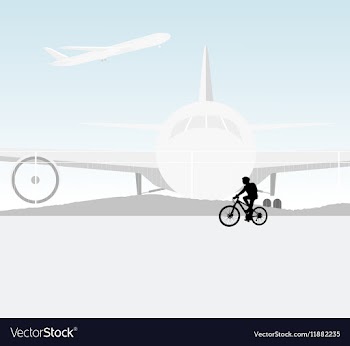Cycling airport vector image